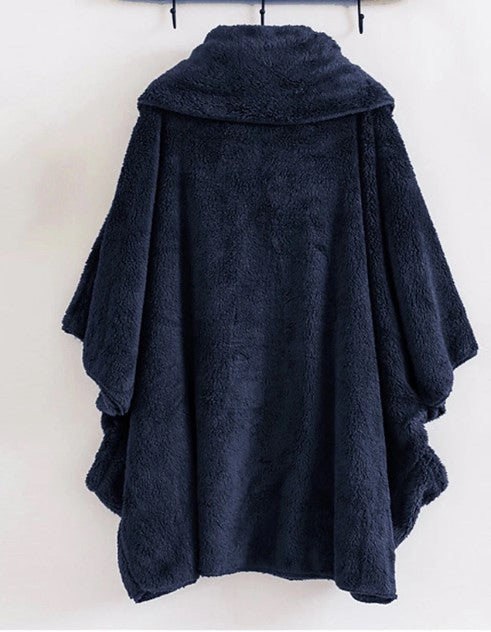 Dámský oversized fleecový plášť - měkké a teplé zimní oblečení na každodenní nošení, volný čas a ležérní styl
