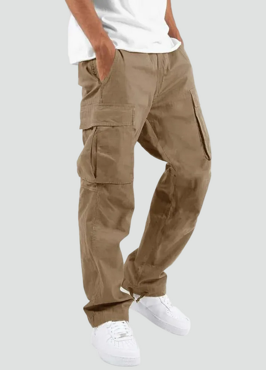 Herre Utility Cargo-bukser Med Afslappet Pasform – Praktiske Casual Bukser Til Fritid, Hverdagsbrug, Udendørsbrug Og Smart Casual Stil