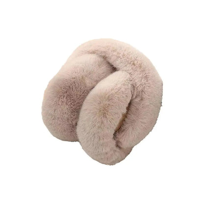 Women's plush winter earmuffs with windproof and foldable design - warm earmuffs for cold days, everyday wear and outdoor use
