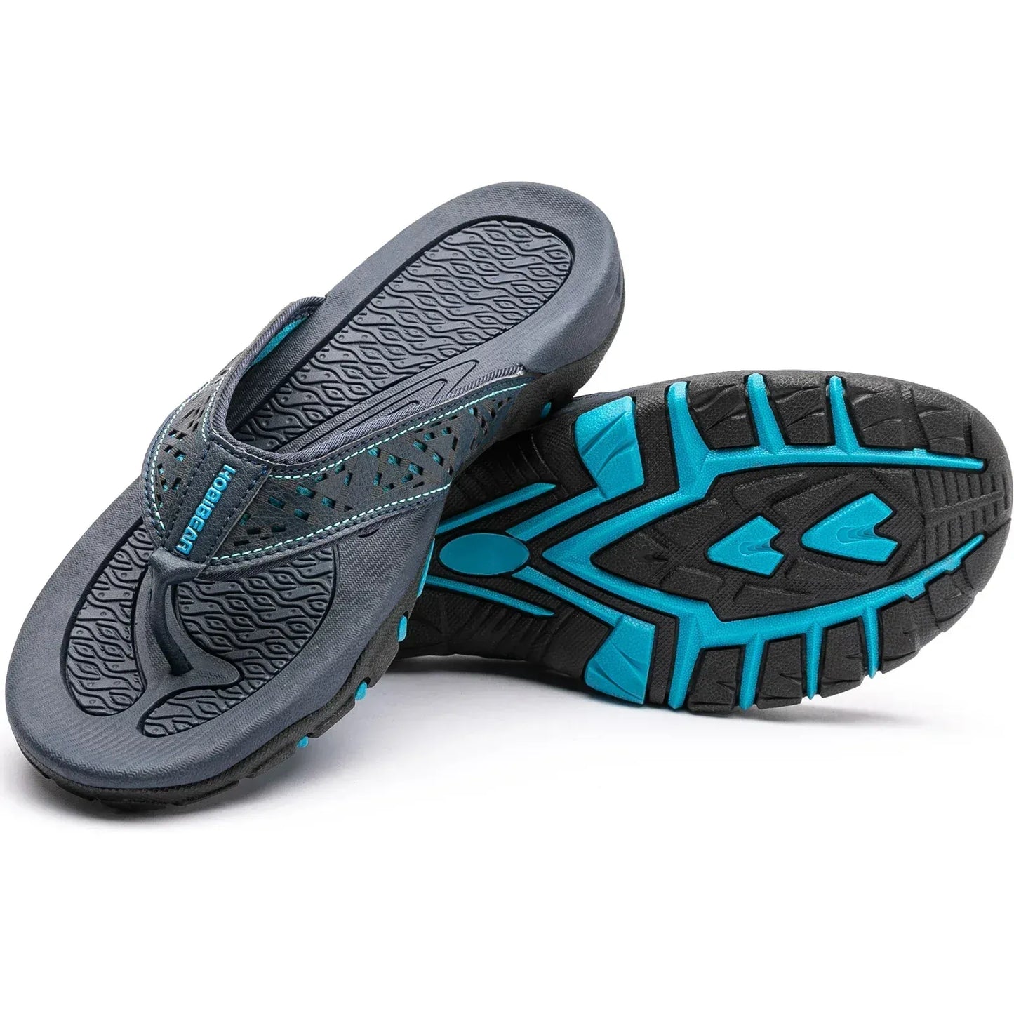 Herre Flip-flops Med Tekstureret Sål – Afslappede Sommersandaler Til Strand, Ferie, Fritid Og Udendørsbrug