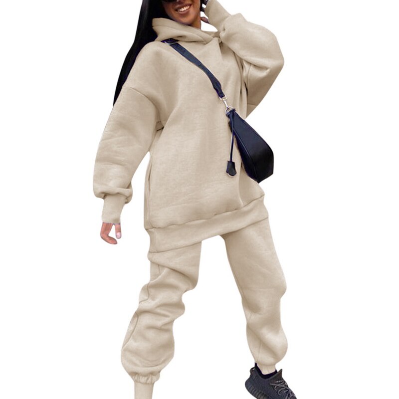 Dame Oversized Hættetrøje Og Jogger Træningssæt