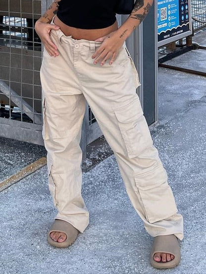 Pantaloni cargo de damă cu croială largă și buzunare practice – pantaloni utility moderni pentru streetwear, ținute de zi cu zi și outfituri casual