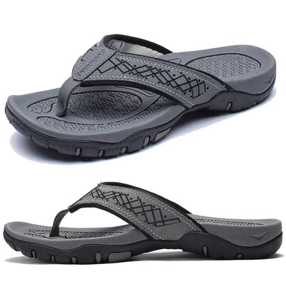 Herre Flip-flops Med Tekstureret Sål – Afslappede Sommersandaler Til Strand, Ferie, Fritid Og Udendørsbrug