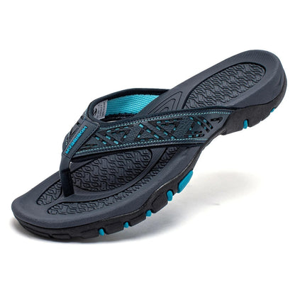 Herre Flip-flops Med Tekstureret Sål – Afslappede Sommersandaler Til Strand, Ferie, Fritid Og Udendørsbrug