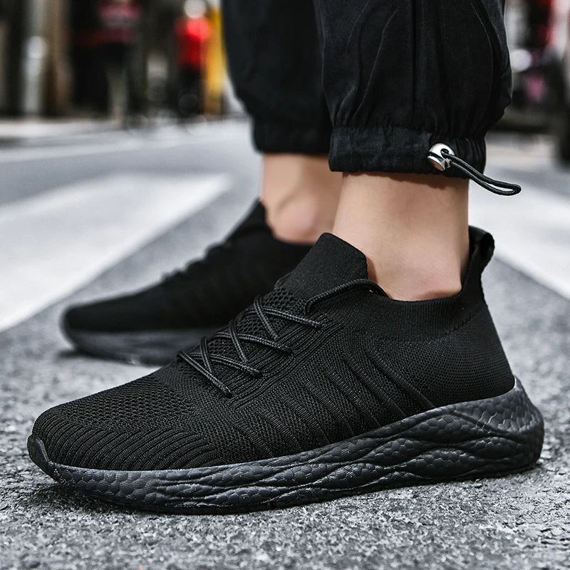 Męskie sportowe sneakersy o lekkiej, elastycznej i amortyzowanej konstrukcji – oddychające sneakersy na trening, czas wolny, spacery i co dzień