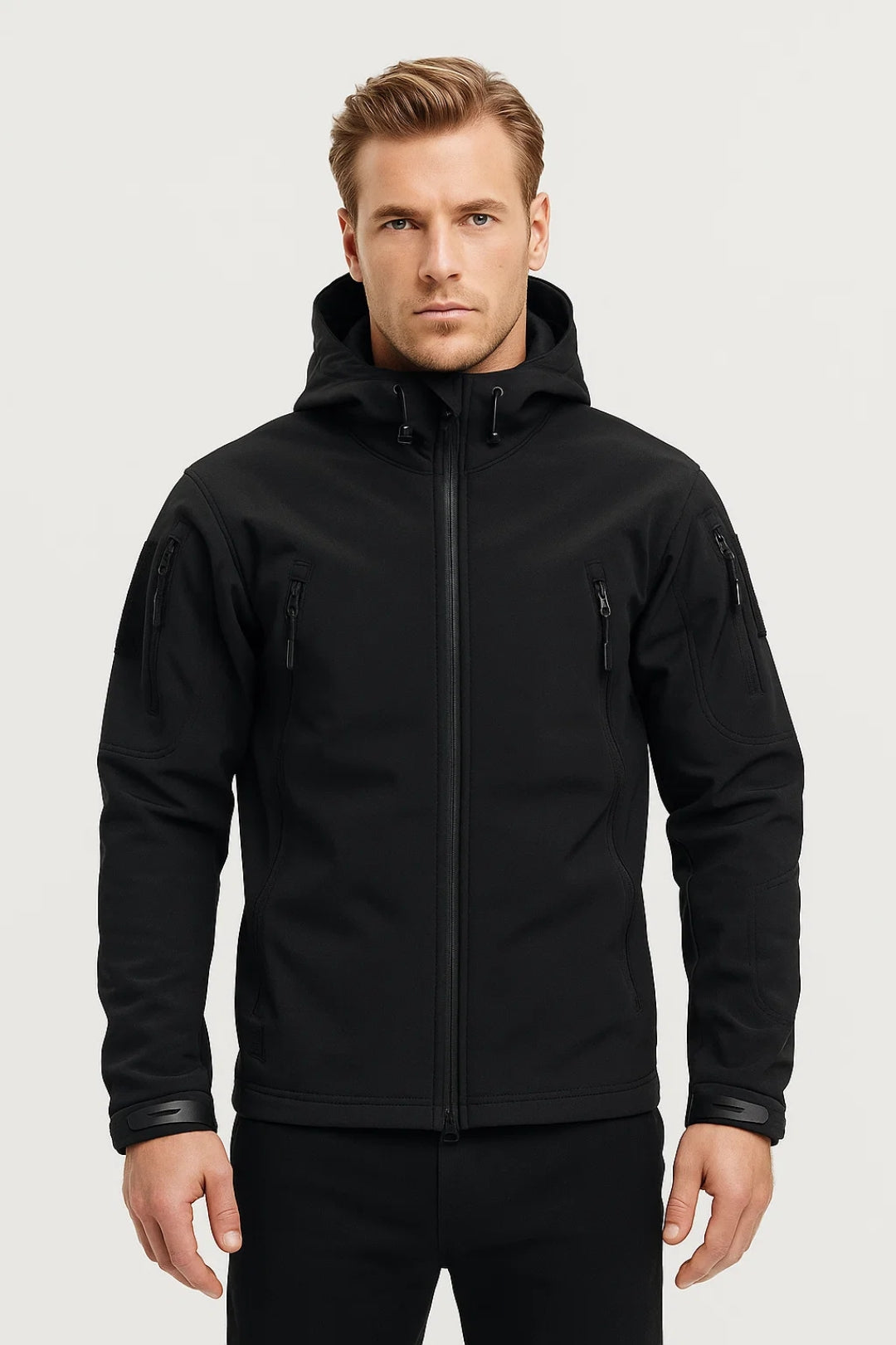 Men's Lightweight Jacket with Hood and Zip – Functional Outerwear for Everyday Wear, Leisure, Travel and Outdoor Use
