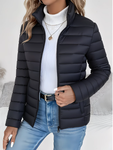 Women's lightweight quilted jacket with a water-repellent finish – Tailored transitional jacket for spring, autumn, and everyday wear