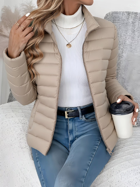 Women's lightweight quilted jacket with a water-repellent finish – Tailored transitional jacket for spring, autumn, and everyday wear