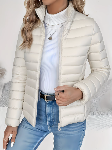 Women's lightweight quilted jacket with a water-repellent finish – Tailored transitional jacket for spring, autumn, and everyday wear