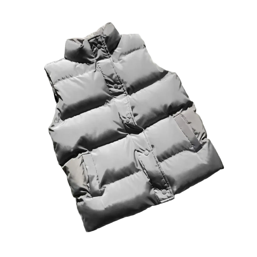 Men's Quilted Puffer Vest With High Collar And Weather-Resistant Material – Practical Vest With Deep Pockets For Transitional Weather And Layering