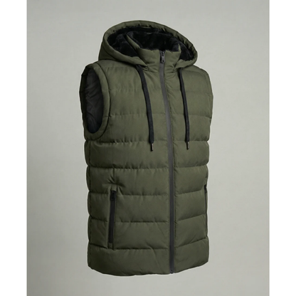 Men's Quilted Puffer Vest With Hood, Fleece Lining And Zip Pockets – Warm And Practical Bodywarmer For Cold Days And Stylish Layering