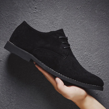 Men's Oxford Shoes in Vegan Suede – Classic Lace-Up Shoes with a Padded Design for the Office, Business, and Formal Occasions