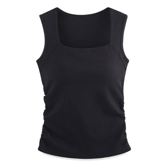 Top para mujer con soporte incorporado y diseño de camiseta de tirantes – top versátil para el día a día, el tiempo libre, llevar a capas y un estilo casual elegante