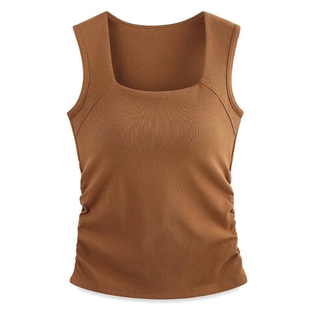 Dámský top s integrovanou podporou a designem cami – univerzální top na každý den, volný čas, vrstvení a elegantně ležérní styl