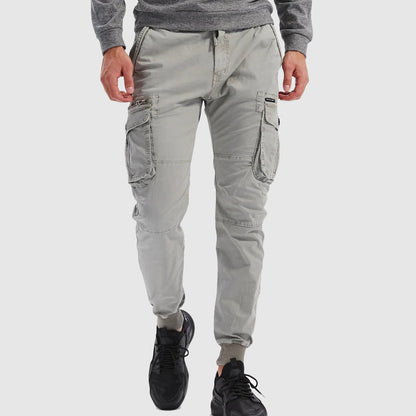 Herre Cargojoggerbukser Med Elastisk Talje Og Flere Lommer – Afslappede Bukser Til Hverdagsbrug, Fritid, Rejser Og Streetwear Outfits