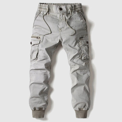 Herre Cargojoggerbukser Med Elastisk Talje Og Flere Lommer – Afslappede Bukser Til Hverdagsbrug, Fritid, Rejser Og Streetwear Outfits
