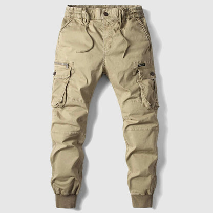 Herre Cargojoggerbukser Med Elastisk Talje Og Flere Lommer – Afslappede Bukser Til Hverdagsbrug, Fritid, Rejser Og Streetwear Outfits