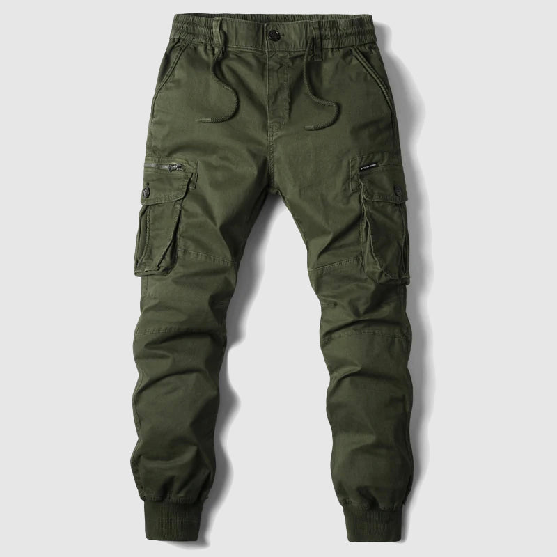 Herre Cargojoggerbukser Med Elastisk Talje Og Flere Lommer – Afslappede Bukser Til Hverdagsbrug, Fritid, Rejser Og Streetwear Outfits