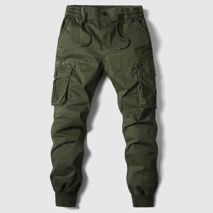 Herre Cargojoggerbukser Med Elastisk Talje Og Flere Lommer – Afslappede Bukser Til Hverdagsbrug, Fritid, Rejser Og Streetwear Outfits