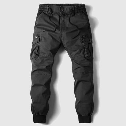 Herre Cargojoggerbukser Med Elastisk Talje Og Flere Lommer – Afslappede Bukser Til Hverdagsbrug, Fritid, Rejser Og Streetwear Outfits