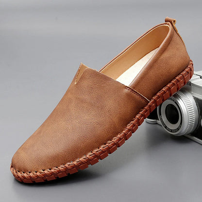 Men's Classic Leather Loafers – Elegant Everyday Shoes for Smart-Casual Style, the Office, Business, and Leisure