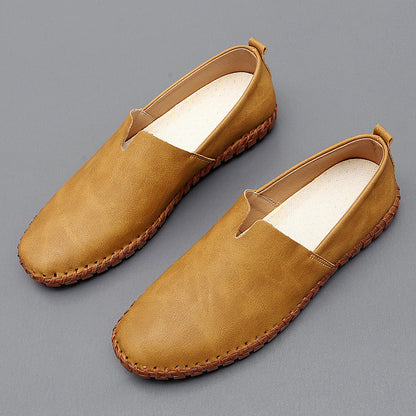 Men's Classic Leather Loafers – Elegant Everyday Shoes for Smart-Casual Style, the Office, Business, and Leisure