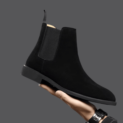 Herre Chelsea Støvler I Ruskind Med Slip-On Design