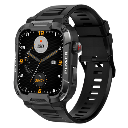 Men's Rugged Smartwatch with IP67 Protection and Fitness Features – Outdoor Watch with Up to 15 Days of Standby Time for Sports, Workouts, and Everyday Wear