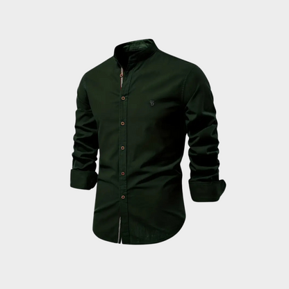 Herre Skjorte Med Mandarin Krave Til Smart Casual Stil