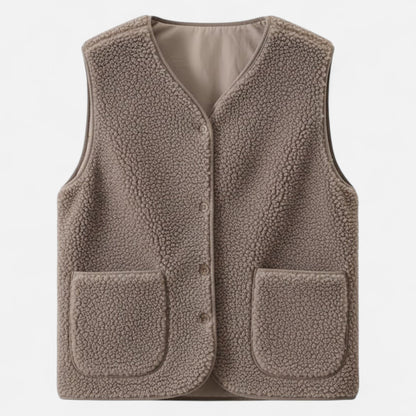Chaleco para mujer de suave mezcla de cachemira - Prenda de abrigo elegante para combinar en capas en otoño, invierno, el día a día y un estilo casual elegante
