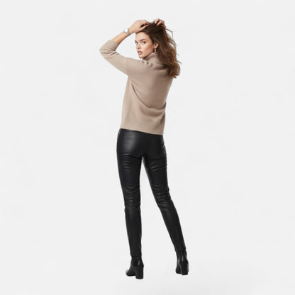 Dame Oversize Rullekravesweater I Uldblanding – Tyk Og Varm Strik Til Efterår, Vinter, Hverdagsbrug Og Smart Casual Stil
