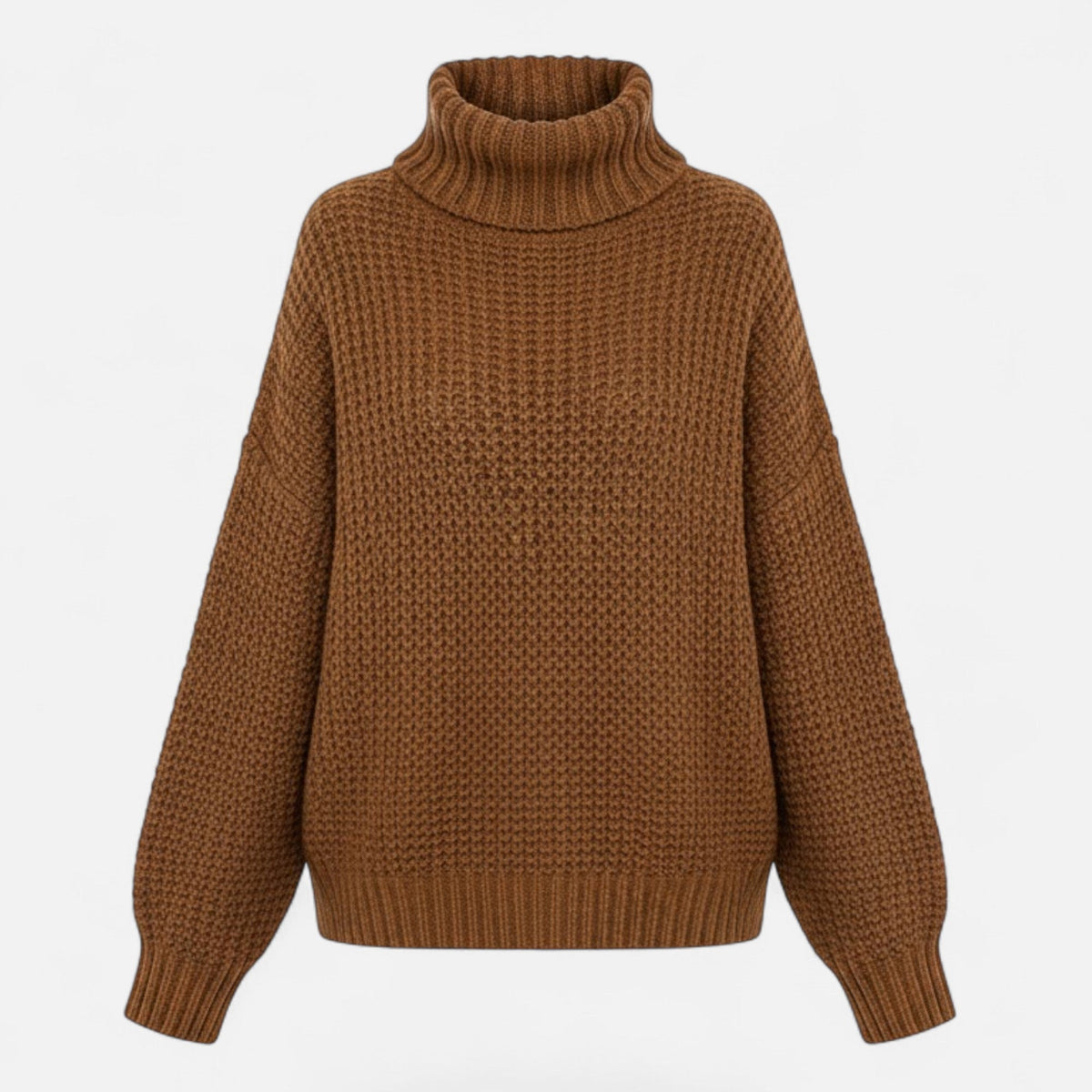 Jersey de cuello alto para mujer de mezcla de lana - Prenda clásica de punto para otoño, invierno, el día a día y un estilo casual elegante