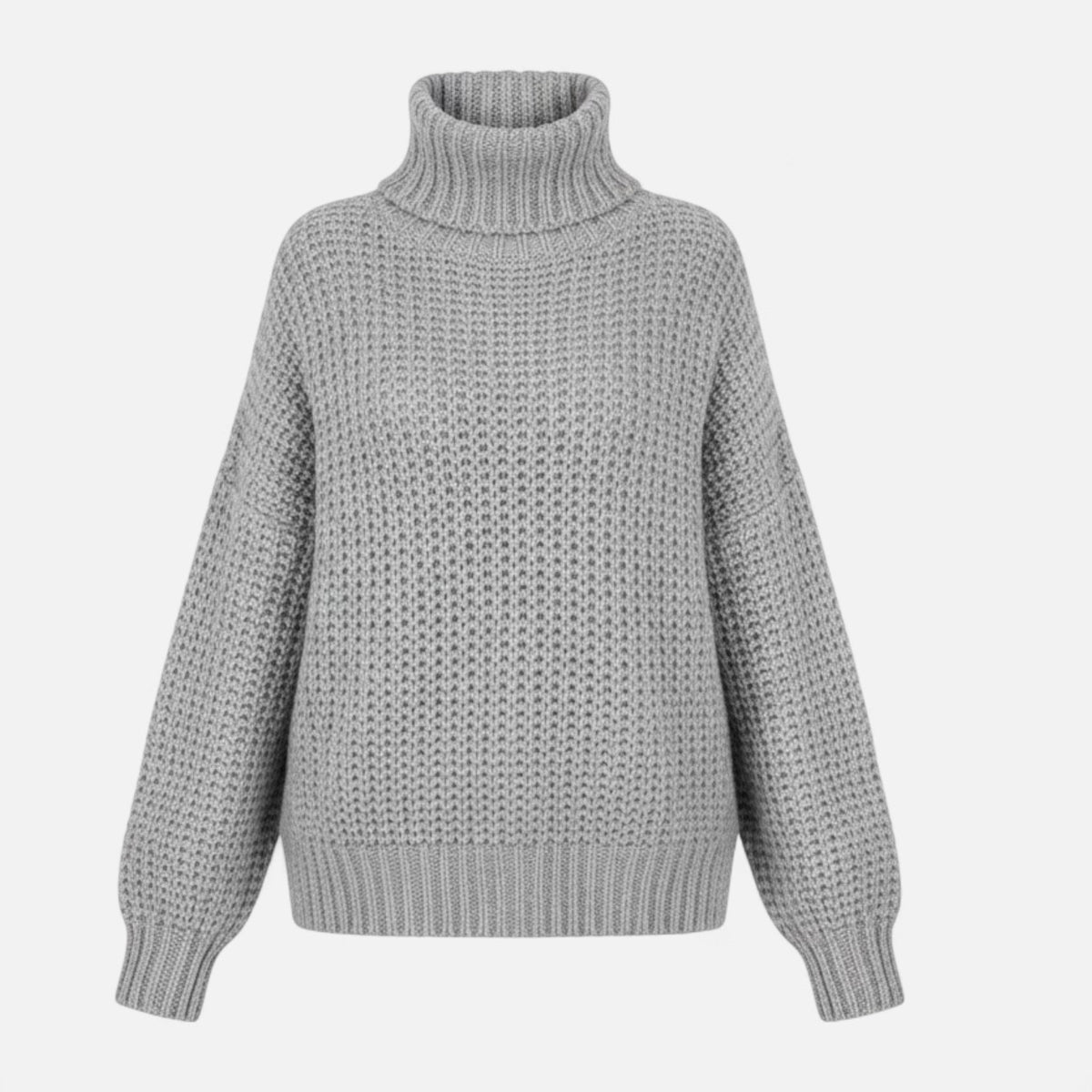 Jersey de cuello alto para mujer de mezcla de lana - Prenda clásica de punto para otoño, invierno, el día a día y un estilo casual elegante