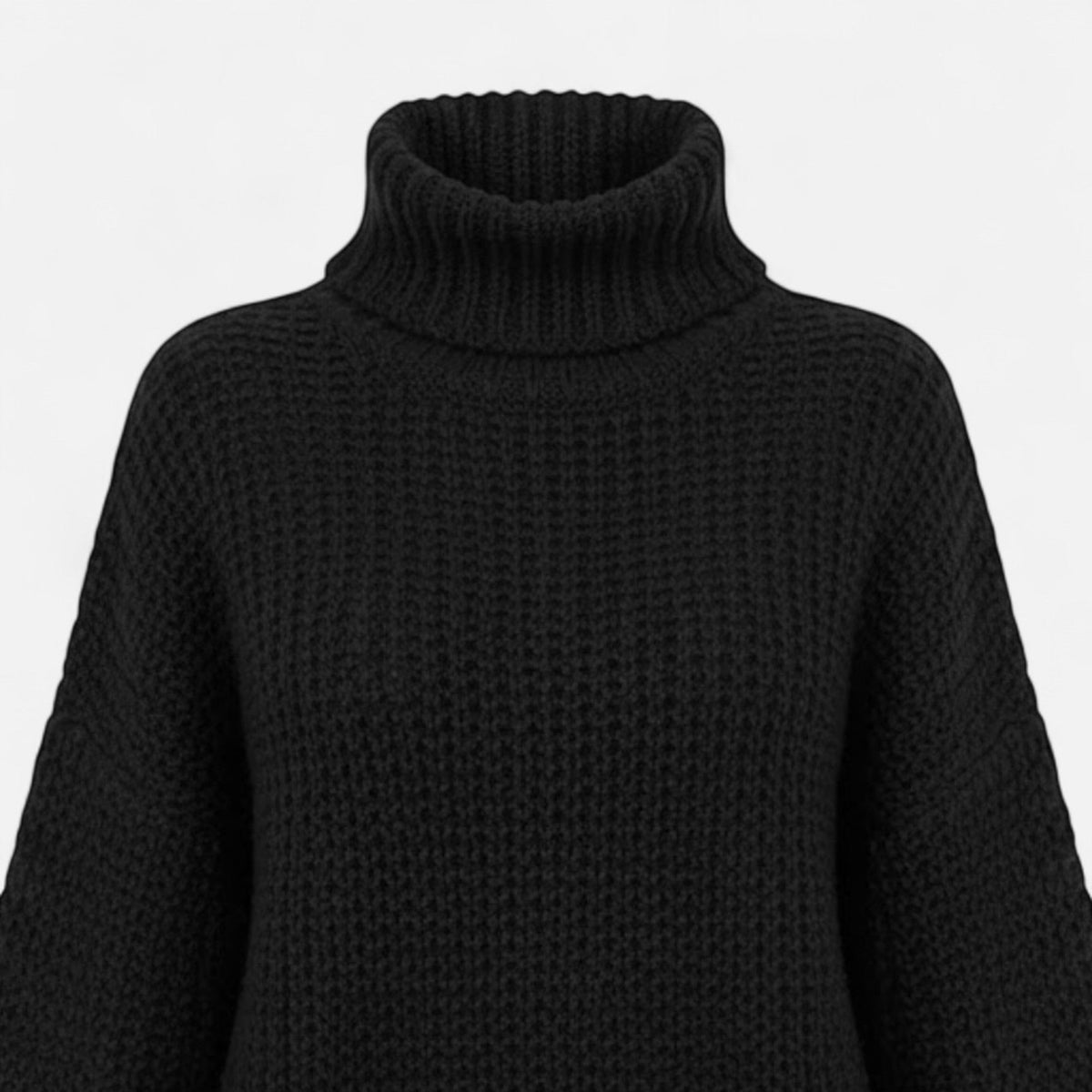 Jersey de cuello alto para mujer de mezcla de lana - Prenda clásica de punto para otoño, invierno, el día a día y un estilo casual elegante