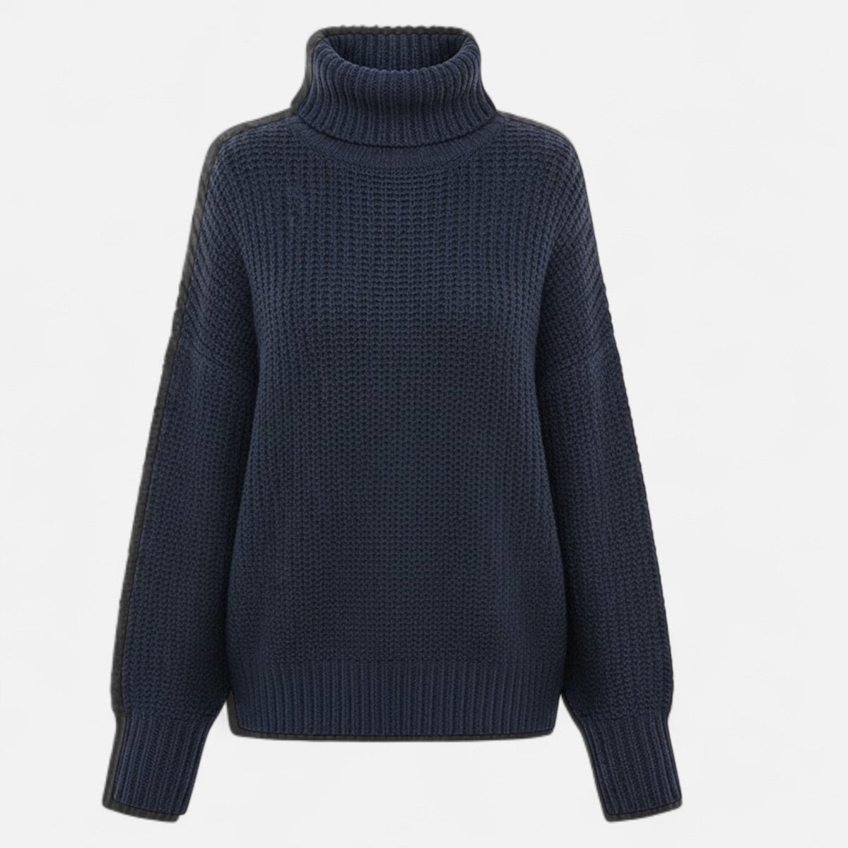 Jersey de cuello alto para mujer de mezcla de lana - Prenda clásica de punto para otoño, invierno, el día a día y un estilo casual elegante