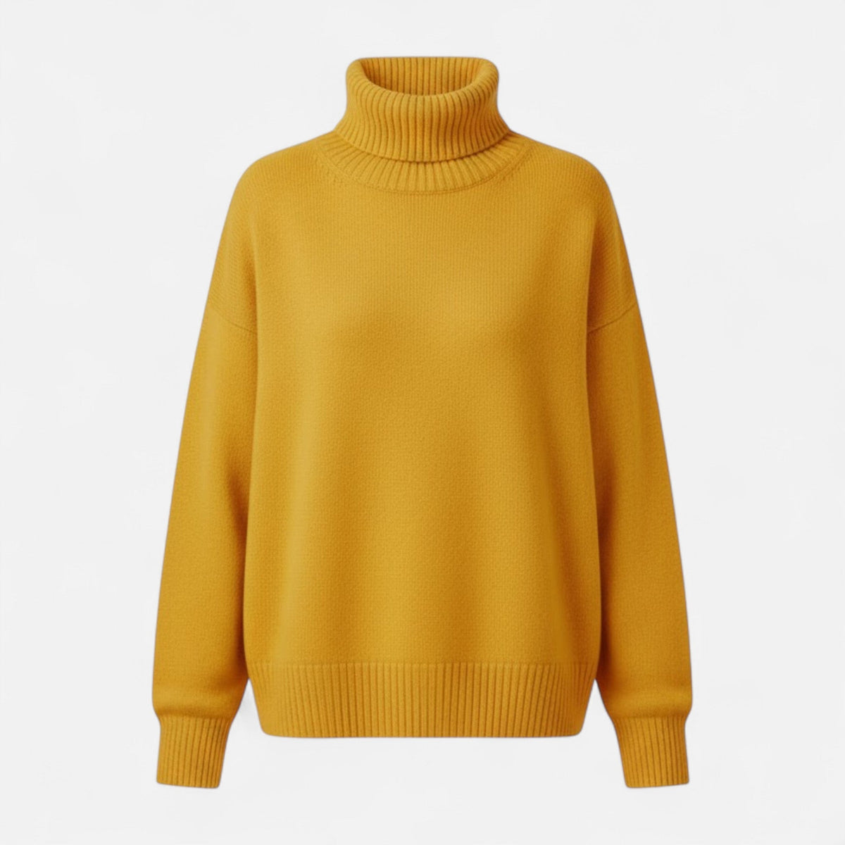 Dame Oversize Rullekravesweater I Uldblanding – Tyk Og Varm Strik Til Efterår, Vinter, Hverdagsbrug Og Smart Casual Stil