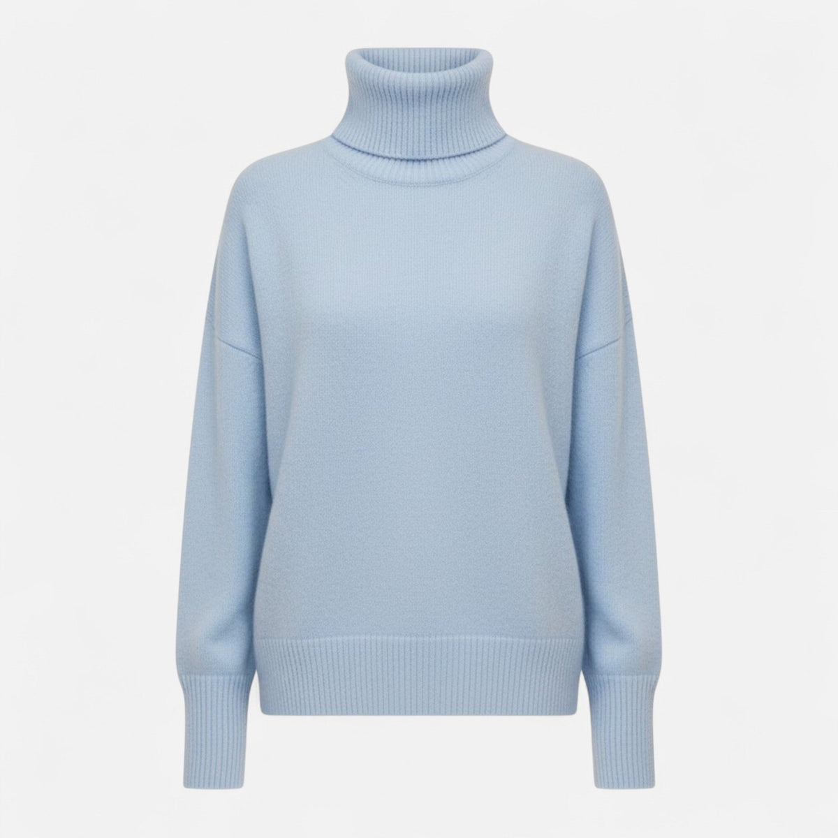 Dame Oversize Rullekravesweater I Uldblanding – Tyk Og Varm Strik Til Efterår, Vinter, Hverdagsbrug Og Smart Casual Stil