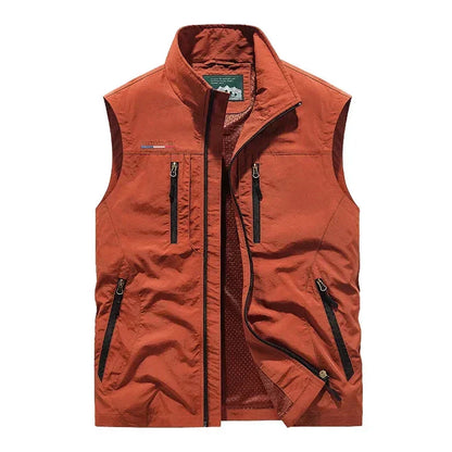 Chaleco clásico con cremallera para hombre - Chaleco elegante y práctico para primavera, otoño, el día a día y un estilo smart casual