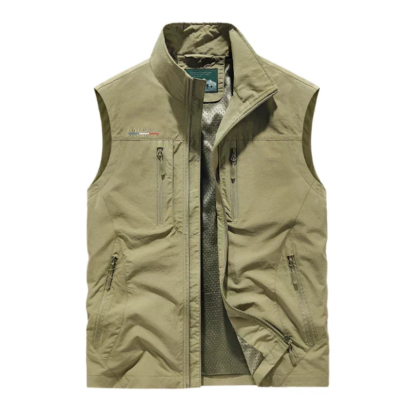 Chaleco clásico con cremallera para hombre - Chaleco elegante y práctico para primavera, otoño, el día a día y un estilo smart casual