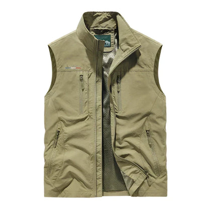 Chaleco clásico con cremallera para hombre - Chaleco elegante y práctico para primavera, otoño, el día a día y un estilo smart casual