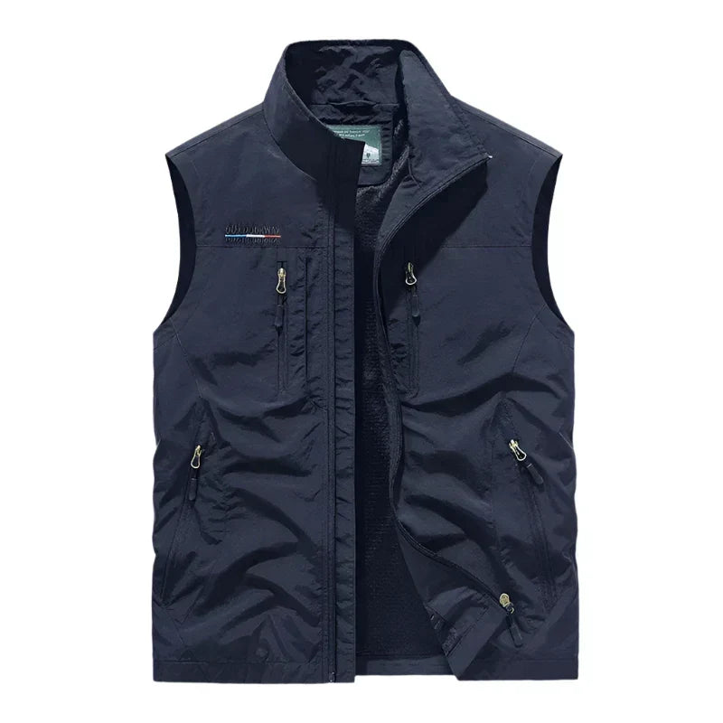 Chaleco clásico con cremallera para hombre - Chaleco elegante y práctico para primavera, otoño, el día a día y un estilo smart casual