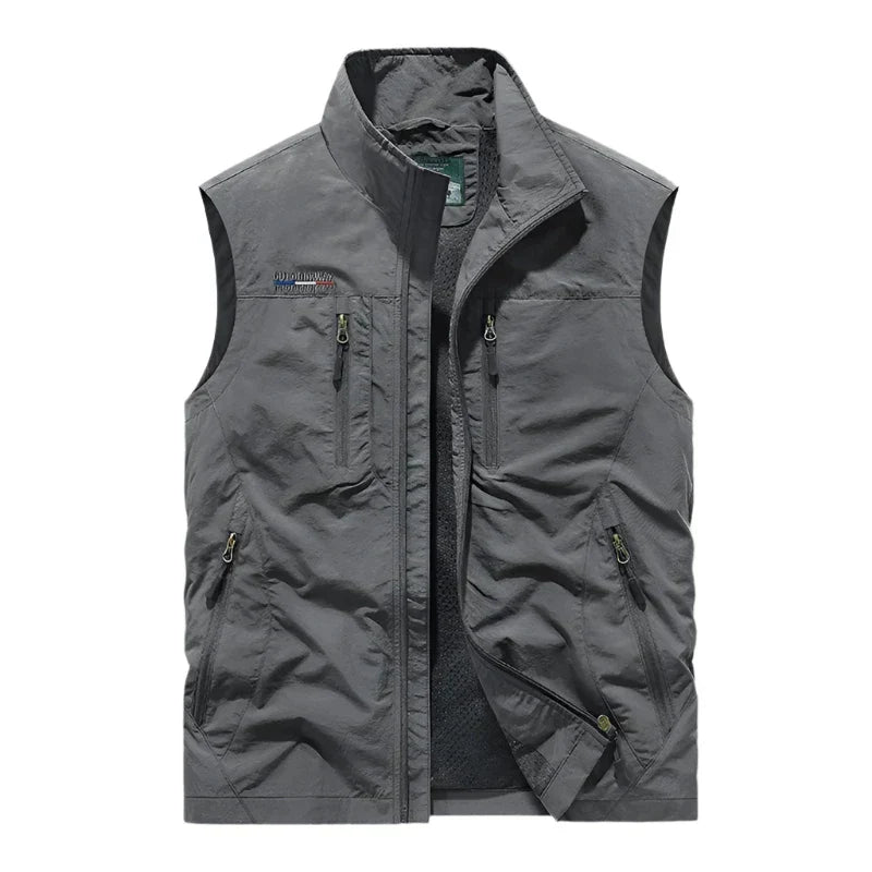 Chaleco clásico con cremallera para hombre - Chaleco elegante y práctico para primavera, otoño, el día a día y un estilo smart casual