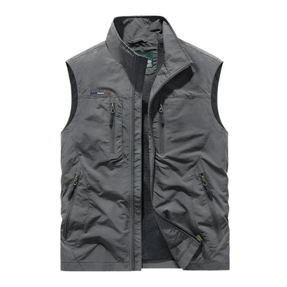 Chaleco clásico con cremallera para hombre - Chaleco elegante y práctico para primavera, otoño, el día a día y un estilo smart casual