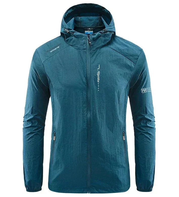 Men's Ultralight Summer Jacket with Hood – Wind-Resistant Outerwear for Sunny Days, Vacations, Leisure and Outdoor Use