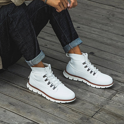 Sneakers high-top respirabili pentru bărbați, din plasă – pantofi ușori și susținători pentru utilizare zilnică, timp liber și stil relaxat