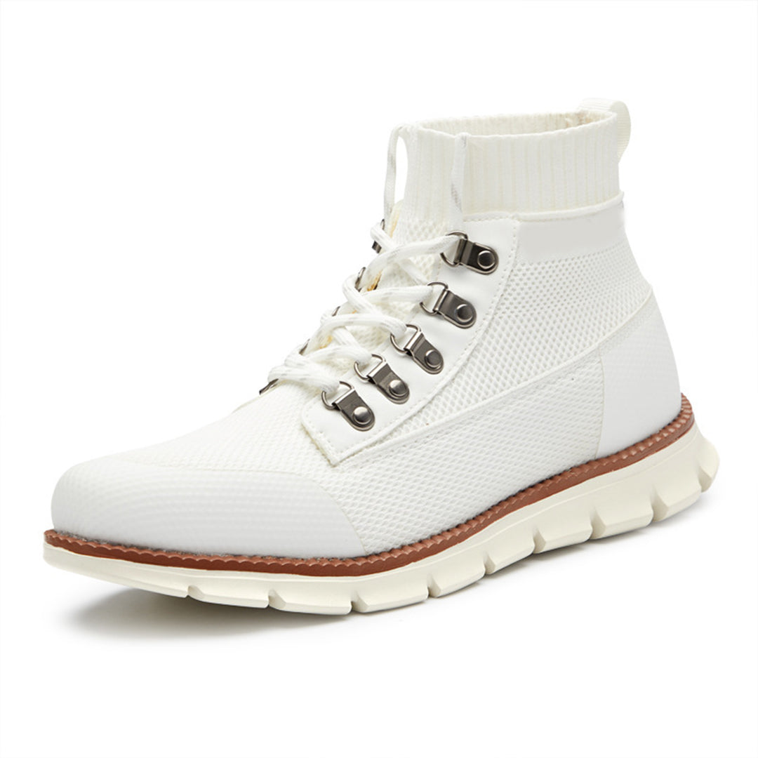 Sneakers high-top respirabili pentru bărbați, din plasă – pantofi ușori și susținători pentru utilizare zilnică, timp liber și stil relaxat