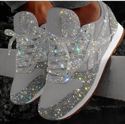 Women's Glitter Slip-On Sneakers with Bunny Ears – Comfortable Casual Shoes with Flexible Soles for Everyday Wear and Festive Occasions