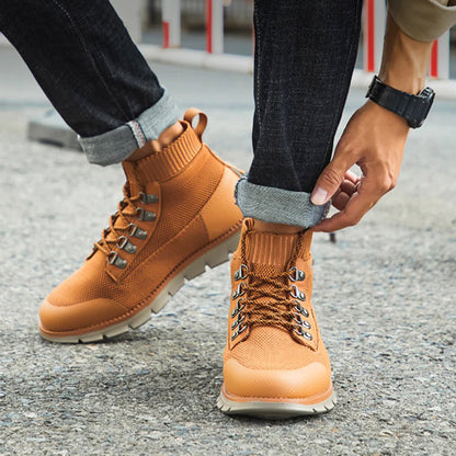 Sneakers high-top respirabili pentru bărbați, din plasă – pantofi ușori și susținători pentru utilizare zilnică, timp liber și stil relaxat