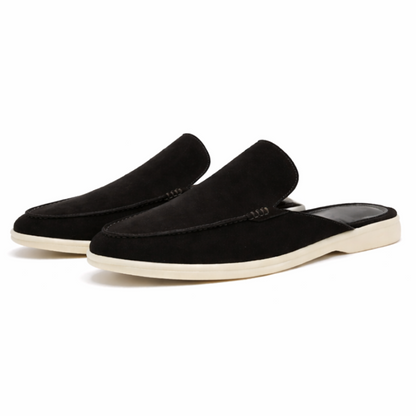 Herre Backless Loafer Mules – Slip-On Sommersko i Ruskindslook til Smart Casual Brug