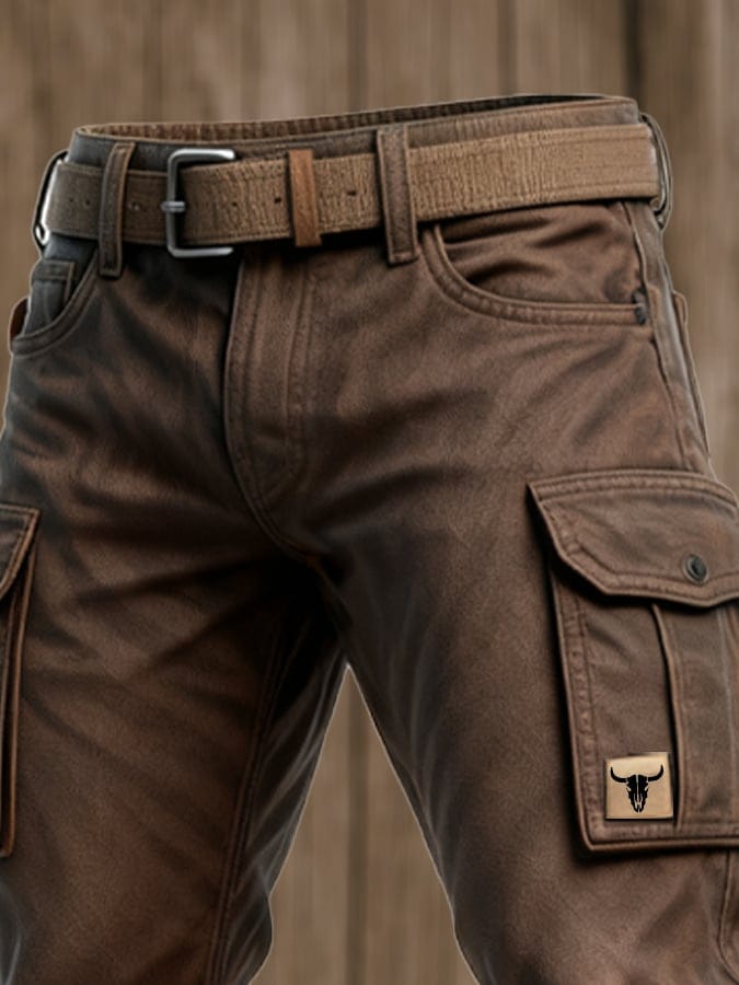 Herre Slim Fit Cargobukser – Streetwear med Utility-Lommer til Hverdagsbrug